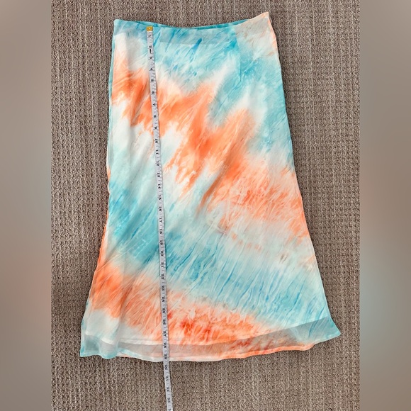 #17 Women's contemporary Nasty Girl tie died midi skirt in Size US 6/Medium. - Picture 3 of 6